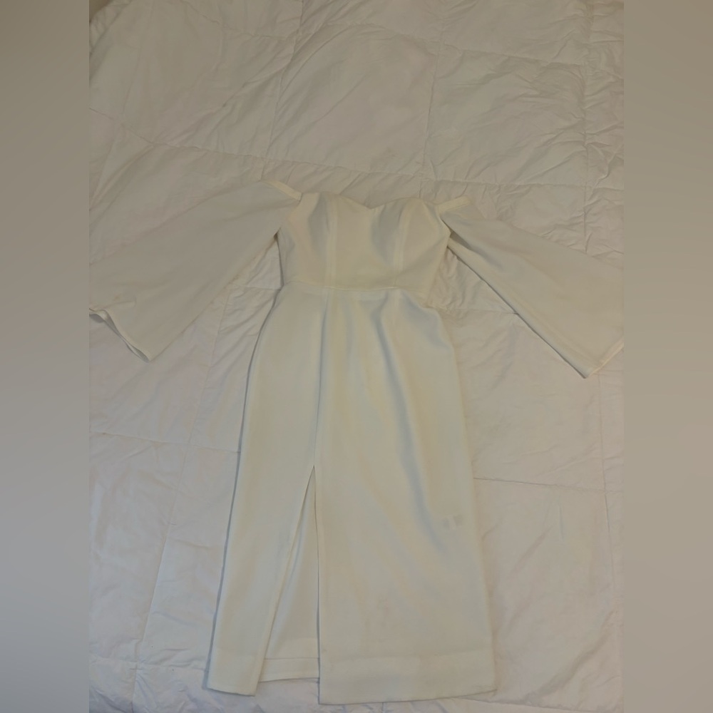 Dress the Population Off-Shoulder Cream Gown